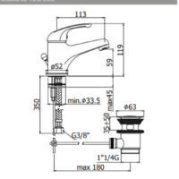 Miscelatore Lavabo Apollo 3 Paffoni - immagine 3