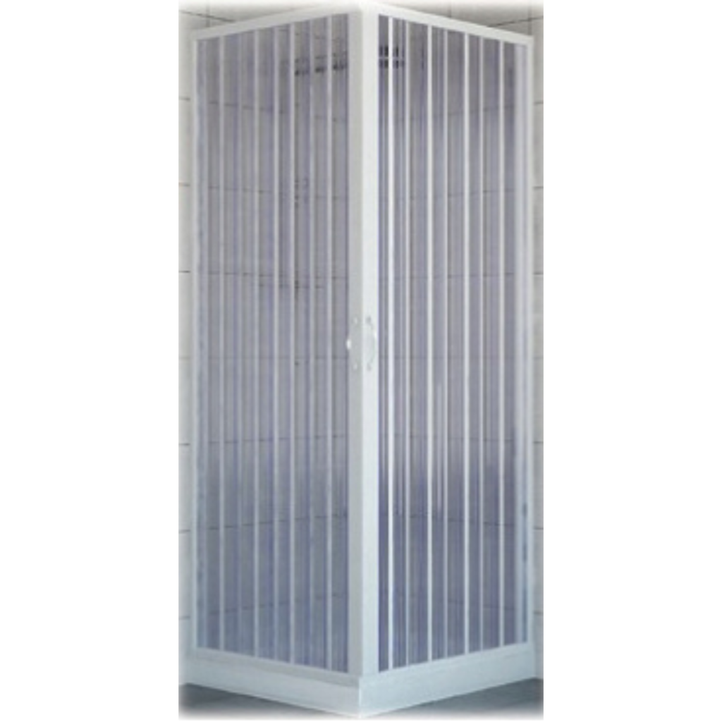 BOX DOCCIA SPACE ANGOLARE 80x80 CM RIDUCIBILE A 70x70 CM A SOFFIETTO IN PVC