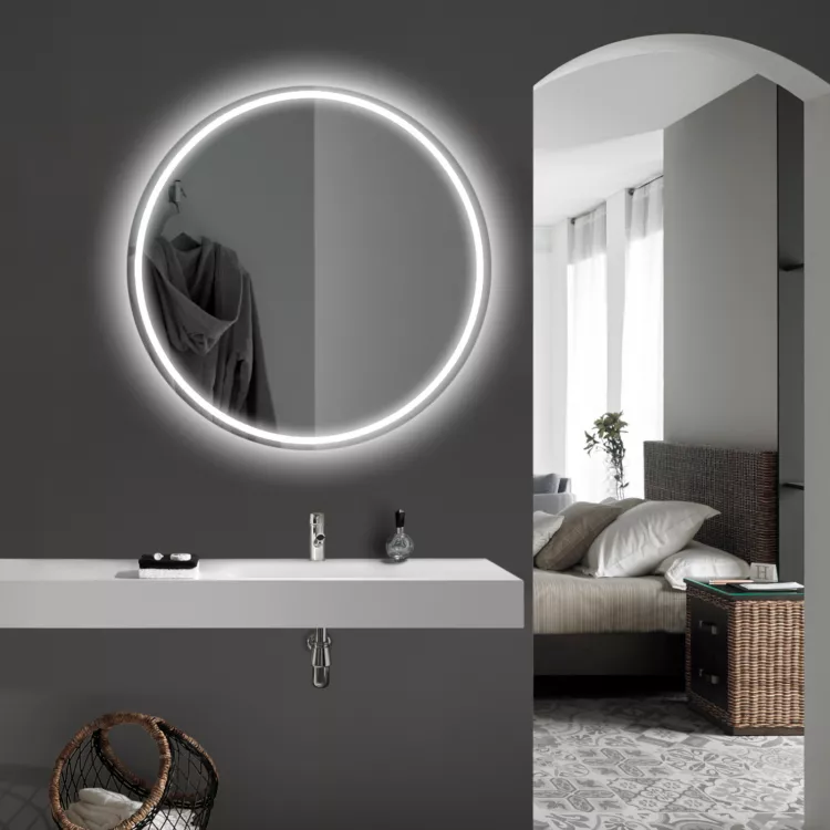 Specchio ingranditore a muro con luci LED e supporto snodabile - Sarah di  Gedy