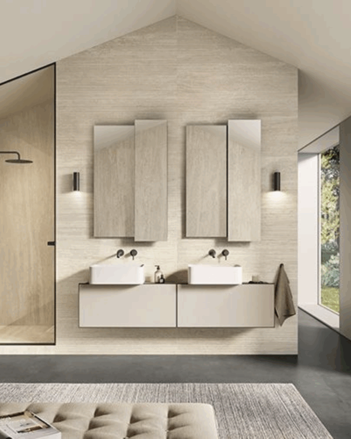 Gres Porcellanato I Travertini Decoro Vein Cut Ribbed 60x120 Italgraniti <span style="color:red"><br> (€49,00/mq) - immagine 2
